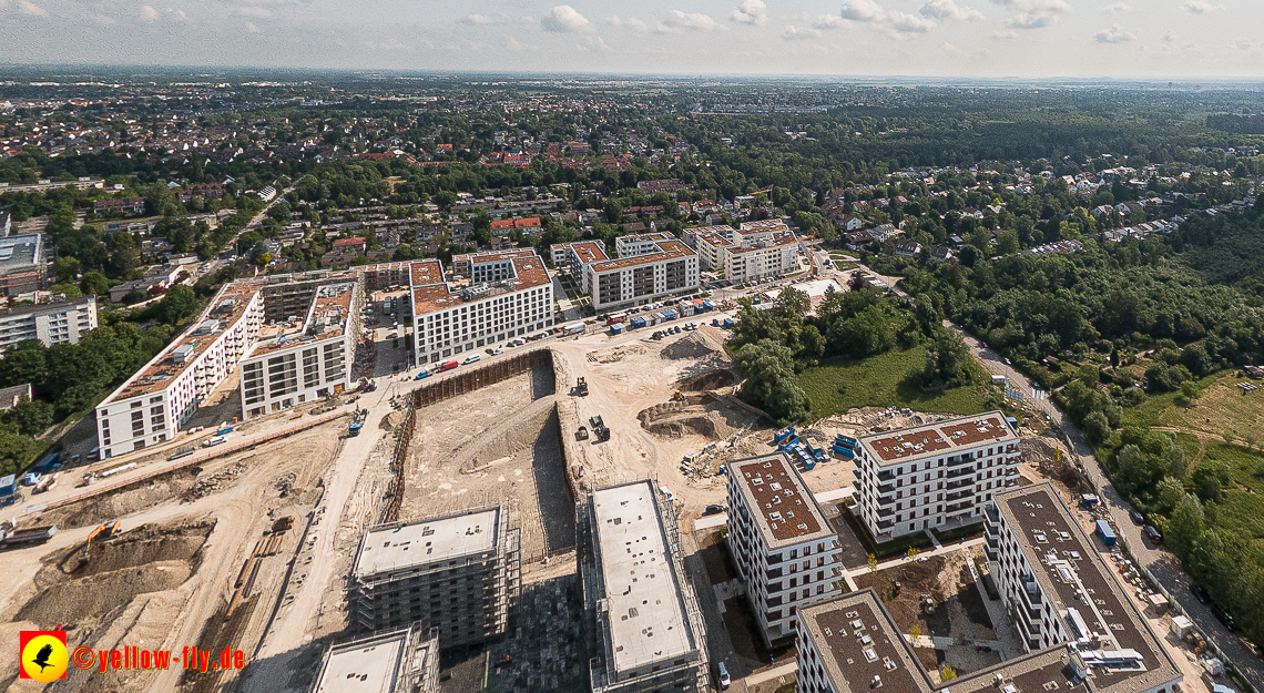 07.06.2023 - Aktuelle Luftbilder aus dem Alexisquartier und Pandion Verde in Neuperlach in München